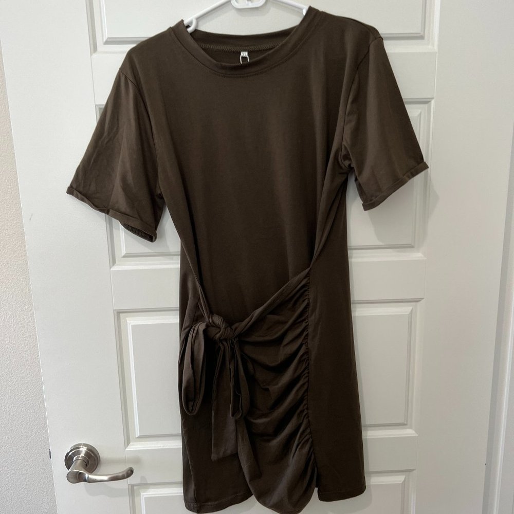 Dark Sage Halara Wrap Dress  Size XL